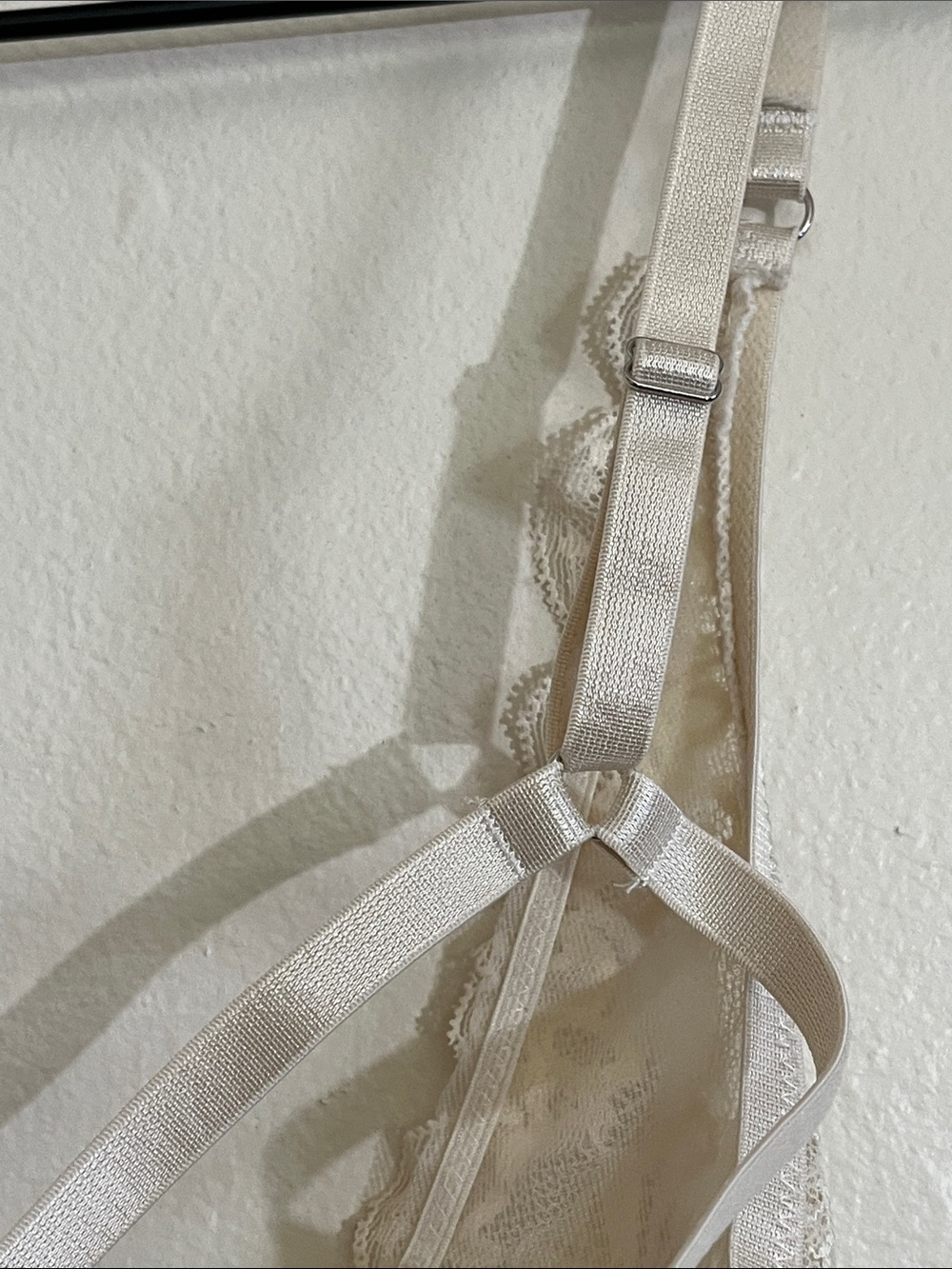 Urban Outfitters Cream Lace Bralette with Crisscross Detail - Picture 6 of 9